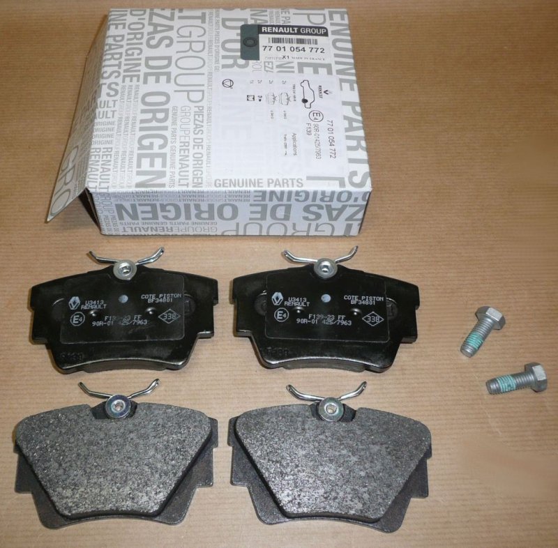 Original  Plaquettes de frein Renault Trafic II 1.9/2.0dci arrière 2.5dci ,  7701054772
