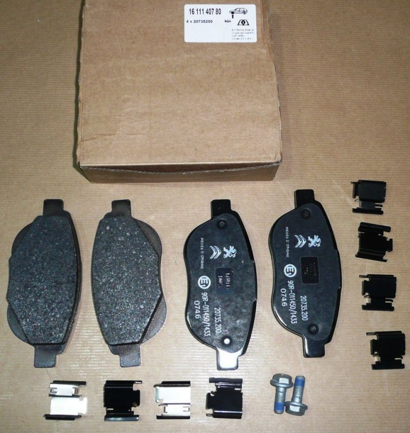 Plaquettes de frein Citroën C3, Peugeot 207, 1007 AVANT ,  1611140780