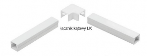 Osprzęt do listew elektroinstalacyjnych, łącznik kątowy BIAŁY LK 35x18 (1szt.)