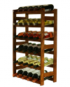 Weinregal für 30 Flaschen RW-1-30 (53x25x86), Unbehandelt, Erlen, Braun