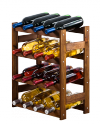 Weinregal für 16 Flaschen RW-1-16 (43,5x25x54), Unbehandelt, Erlen, Braun