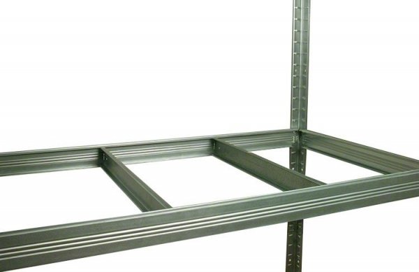 Metallregal Steck-Lager- Schwerlastregal bis 400 kg pro Boden , verzinkt , HZ_213x120x40, 5 Böden