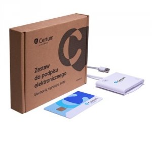 Podpis elektroniczny z kartą i czytnikiem Certum Standard ważny 3 lata
