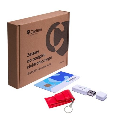 Podpis elektroniczny z kartą i czytnikiem Certum Mini ważny 1 rok