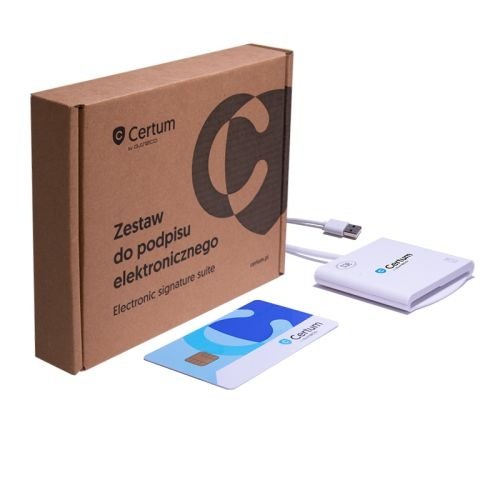 Podpis elektroniczny z kartą i czytnikiem Certum Standard ważny 2 lata