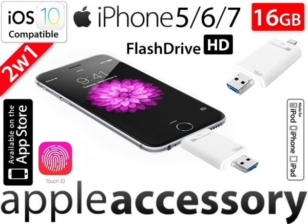 Pamięć FlashDrive do iPhone 5 6 7 Plus 16GB