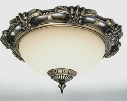 Plafon klasyczny patyna metalowy 29cm, lampa sufitowa