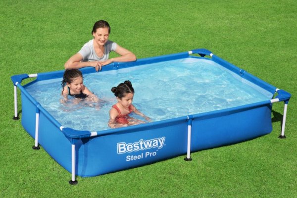 Bestway 56401 Basem stelażowy Steel Pro prostokątny 2.21m x 1.5m x 43cm
