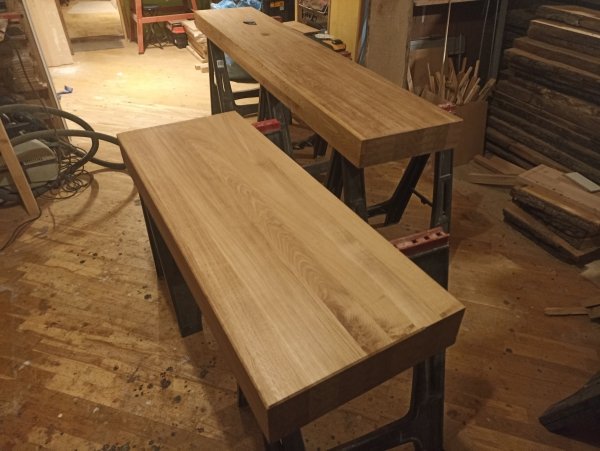 Trep dębowy lity drewniany kl.natur 40x320x1000mm
