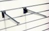 Set of 2 chrome 30 cm hangers, holders for shelf