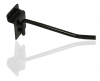 Black single hook for panel 10 cm