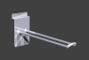 Chrome double wire hook 15 cm for panel with track