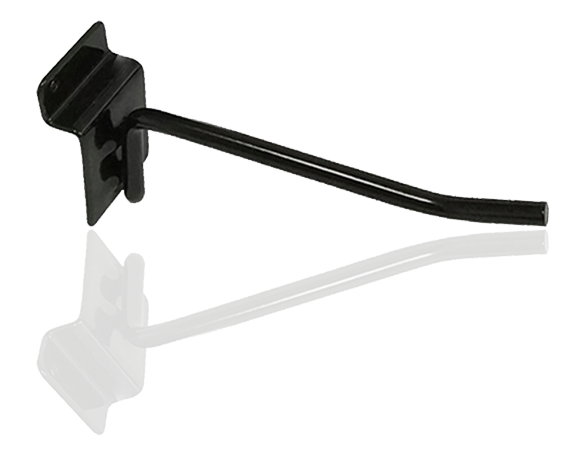 Black single hook for panel 10 cm