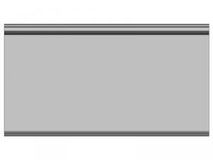 Plexi shelf for shoes with pricemarklist in front - 30 cm x 15 cm