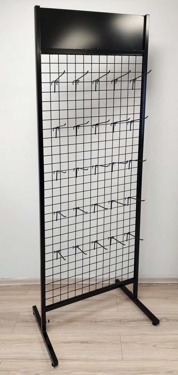 Display stand with 25 hooks