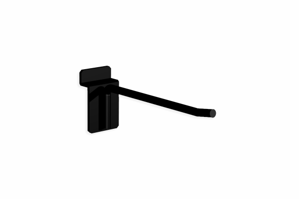 Black single hook for panel 10 cm