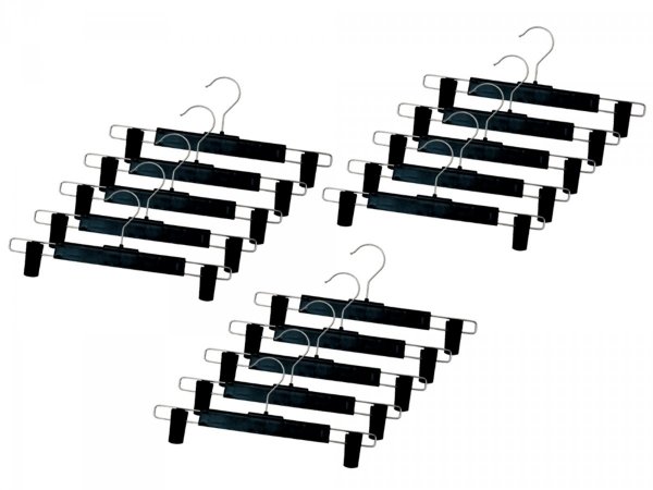 Hanger for jeans, Black Plastic and Crom tread