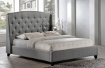 Łóżko z pikowanym wezgłowiem w stylu glamour Arrigo
