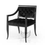 Czarny fotel w stylu glamour Calliope 