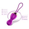 Vibrating Silicone Kegel Balls USB 7 Function- wibrujące kulki gejszy (fioletowe)