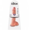 King Cock duże dildo - 10'' Cock with Balls sztuczny penis (cielisty)