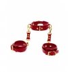 Taboom D-Ring Collar and Wrist Cuffs Red - kajdanki z obrożą (czerwony)