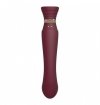 Zalo Legend Queen Set G-Spot Pulse Wave Vibrator - Wibrator Ekskluzywny (wiśniowy)