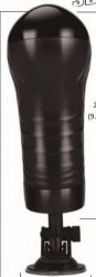 Bull power black  wallmounted vibrating masturbator