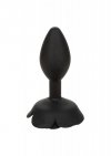 Large Rose Anal Plug Black