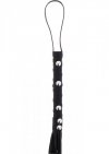 Short Studded Flogger Whip Black