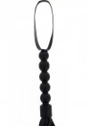 Short Beaded Flogger Whip Black