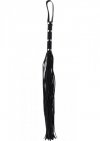 Long Studded Flogger Whip Black