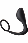 Dream Toys FANTASSTIC ANAL PLUG WITH COCKRING BLACK - korek analny z pierścieniem (czarny)
