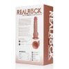 Vibrating Regular Straight Cock with Balls - 7 / 18 cm - Tan