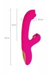 Vibrator with stimulating ball and vacuum stimulation JOS Rolli, silicone, pink, 22 cm