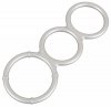 Metallic Silicone Triple Ring