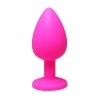 Pink small butt plug with white crystal