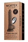 FEMMEFUNN WIRELESS TURBO BALLER BROWN - dildo z wibracjami (brązowy)