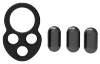 Dream Toys RAMROD COCKRING TRIPLE WEIGHT - pierścień erekcyjny z odważnikami (czarny)