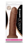 NS Novelties Dual Density Girth Dildo Brown (brązowy)