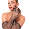 Kinky Diva rękawiczki Starlet Gloves Black/Rhinestones