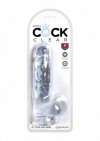 King Cock dildo analne - 6'' Cock with Balls sztuczny penis (przezroczysty) 