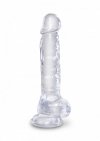 King Cock 8 Inch Cock with Balls Transparant (przezroczysty)