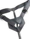 King Cock Strap on Harness with 9 Cock Black - strap-on z dildem (czarny)