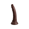 King Cock Silikonowe Dildo Elite 7 Dual Density Silicone Cock Brown - dildo (brązowy)