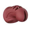ManCage Model 28 Ultra Soft Silicone Chastity Cage Red (czerwony)