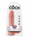 King Cock dildo - 8'' Cock with Balls sztuczny penis (cielisty)