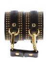 Taboom kajdanki na nadgarstki Vogue Studded Wrist Cuffs Set - wiązanie (czarny)