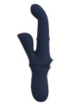 Dream Toys Goddess Collection Iris Duo Vibrator With Sliding Bead - wibrator króliczek (niebieski)