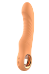 Dream Toys Glam Flexible Ribbed Vibe - wibrator klasyczny (pomarańczowy)